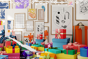 Colorful Frame Mockup Festive Party