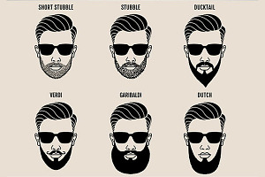 Beard Style Guide Vector Set