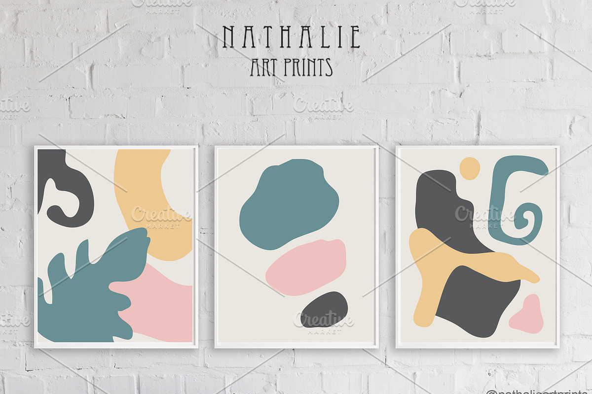 Abstract Shapes Digital Prints Set, a Decorative Illustration by Sunset&Sea Design (Photo 1 of 3)