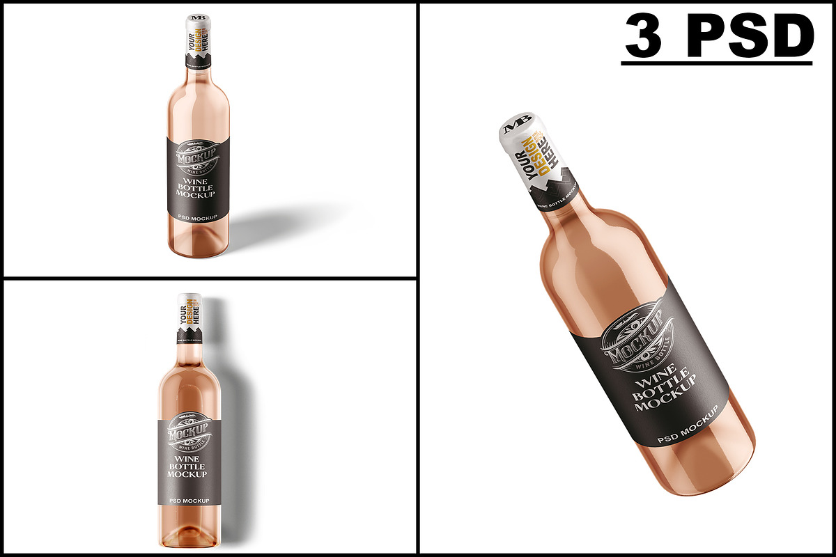 Wine Bottle Mockup, a Product Mockup by mockupbuys (Photo 1 of 8)