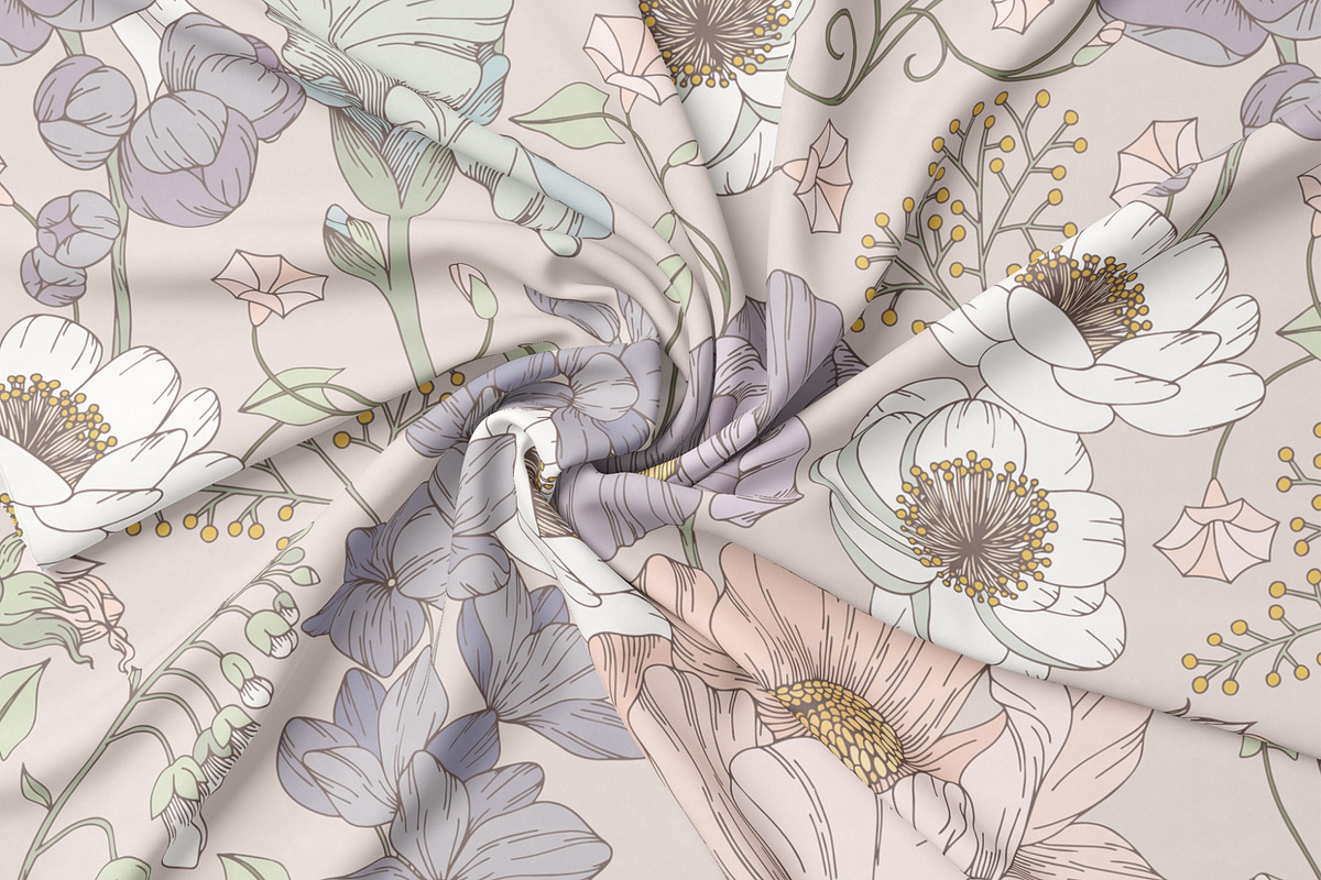 Seamless floral pattern, a Pattern Graphic by Elona Laff (Photo 3 of 5)
