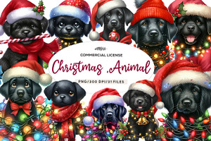 Funny Christmas ,Animal Christmas, an Illustration by CreationArt
