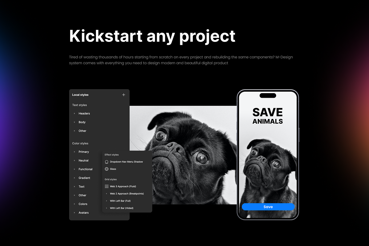 M-Design System Light, an UI Kit Template by Designer :s (Photo 3 of 5)