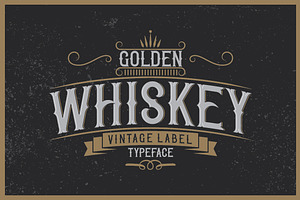 Golden Whiskey typeface, a Script Font by VozzyStock