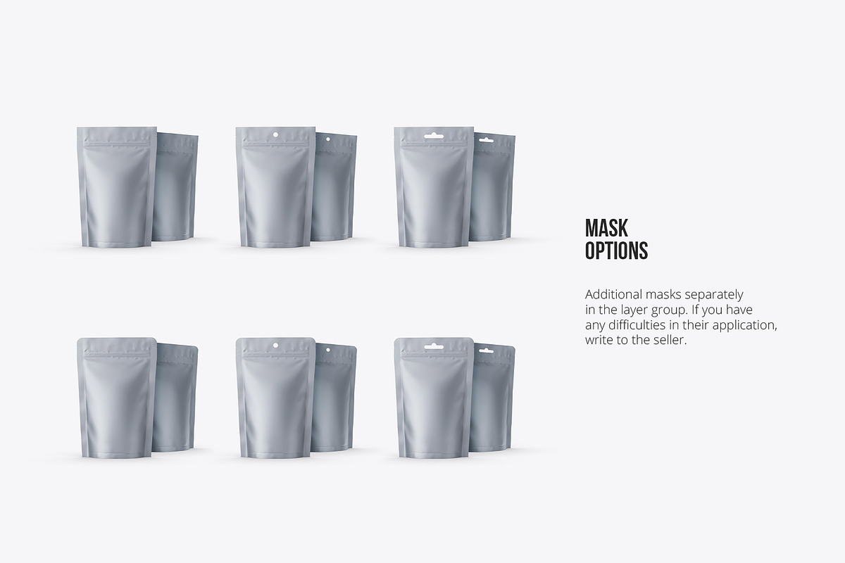 4 PSD Stand-Up Pouch Mockup, a Cups & Container Mockup by easymock (Photo 6 of 12)