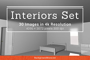 White Interiors Backgrounds Set, an Object Graphic by Backgrounds Store (Thumbnail 1 of 4)