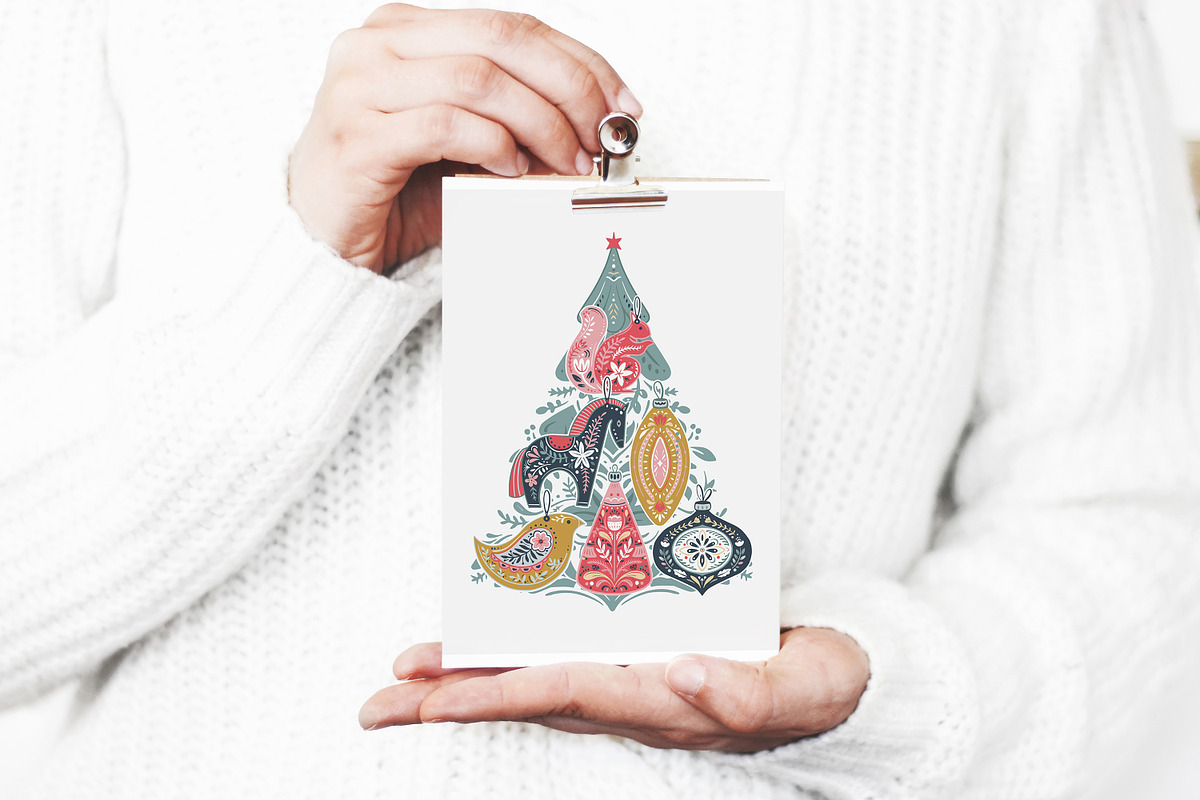 Christmas Scandinavian Ornaments, a Pattern Graphic by Molly art (Photo 11 of 12)