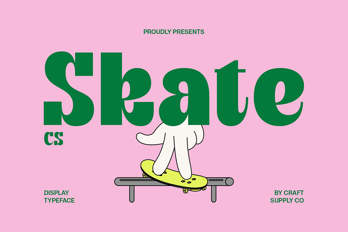 CS Skate – Modern Display Font, a Sans Serif Font by Craft Supply Co. (Photo 1 of 8)
