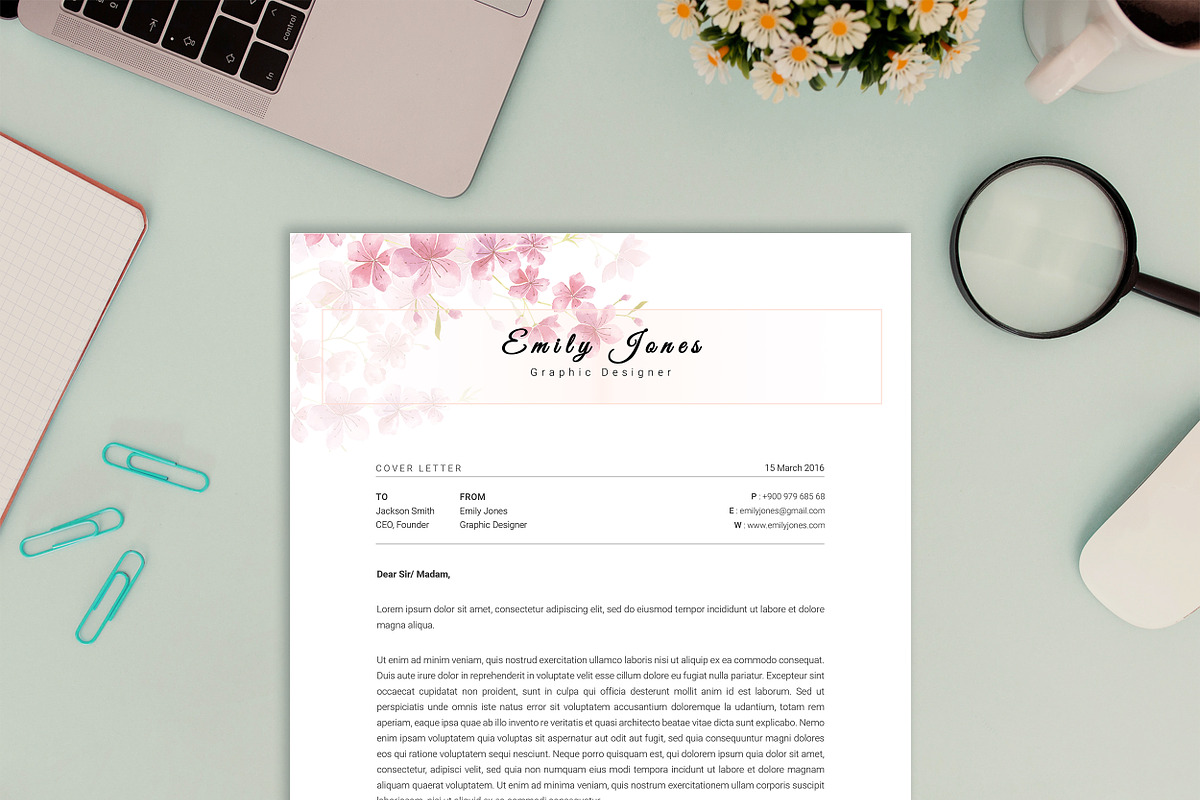2 Page Resume & CoverLetter Template, a Resume Template by Showy68 Template (Photo 3 of 3)