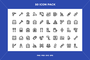 Orthopedics icons, an Outline Icon by Wencory