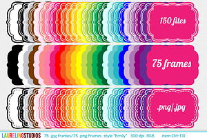 75 artisan clipart  frames