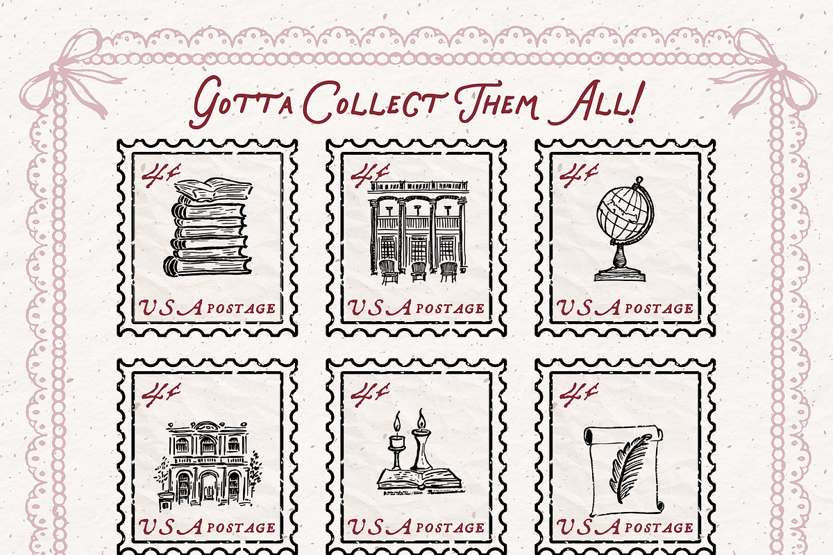 Vintage Library Clipart, Books, an Object Illustration by The October Creative (Photo 6 of 6)