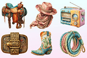 Summer Cowgirl Sublimation Clipart, a Graphic by CitraGraphics (Thumbnail 2 of 4)