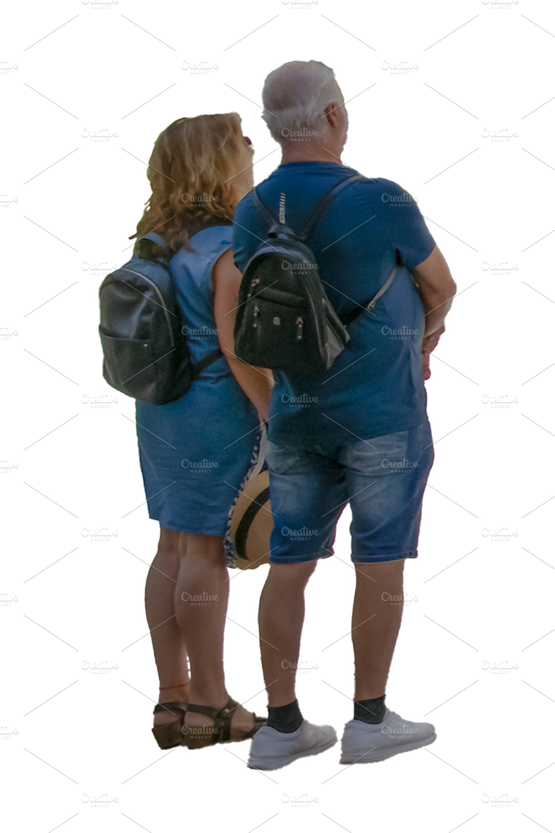 Senior couple standing wearing summer clothes isolated photo, a Person Photo by DanFLCreativo