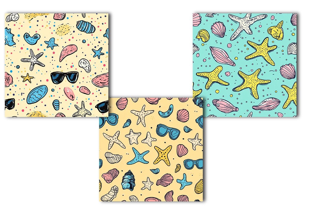 Summer Beach Pattern Bundle, an Illustration by OK Design (Photo 4 of 4)