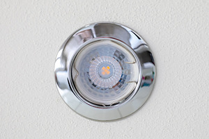 Modern led spotlight illuminating white textured ceiling, an Architecture Photo by Antonio Gravante Market