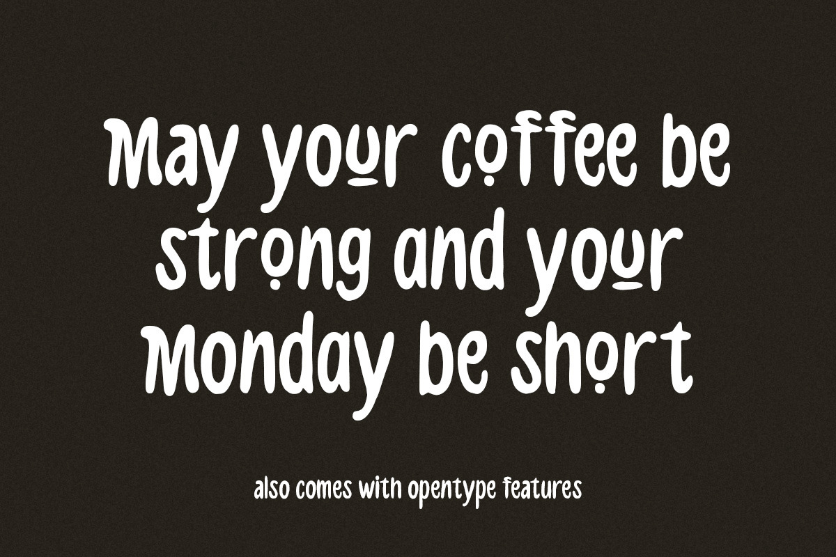 Sunday Coffee Playful Cafe Font, a Sans Serif Font by Letterhend Studio (Photo 7 of 10)
