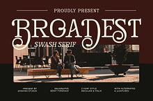 Broadest - Swash Decorative Serif