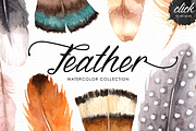 Feather Watercolor Collection, an Illustration by everysunsun (Thumbnail 3 of 6)
