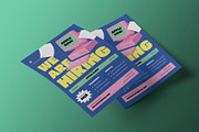 Blue Office Clerk Job Hiring Flyer, a Flyer Template by Neermana (Thumbnail 3 of 4)