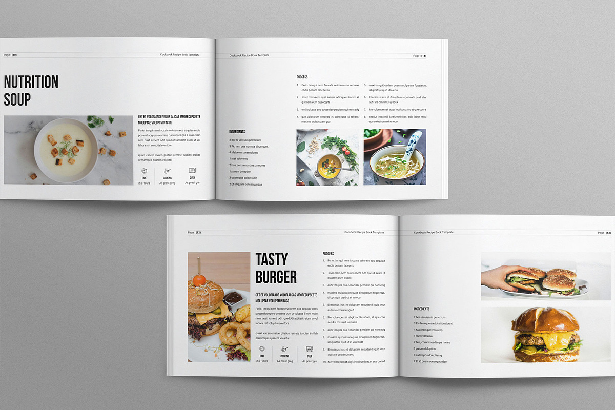 Cookbook Recipe Book Template Landsc, a Brochure Template by Work-Envance (Photo 5 of 9)