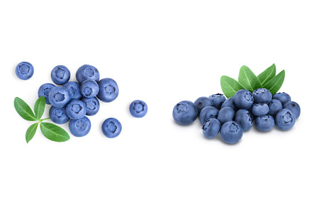 fresh ripe blueberry with leaves, a Food & Drink Photo by NataPhoto