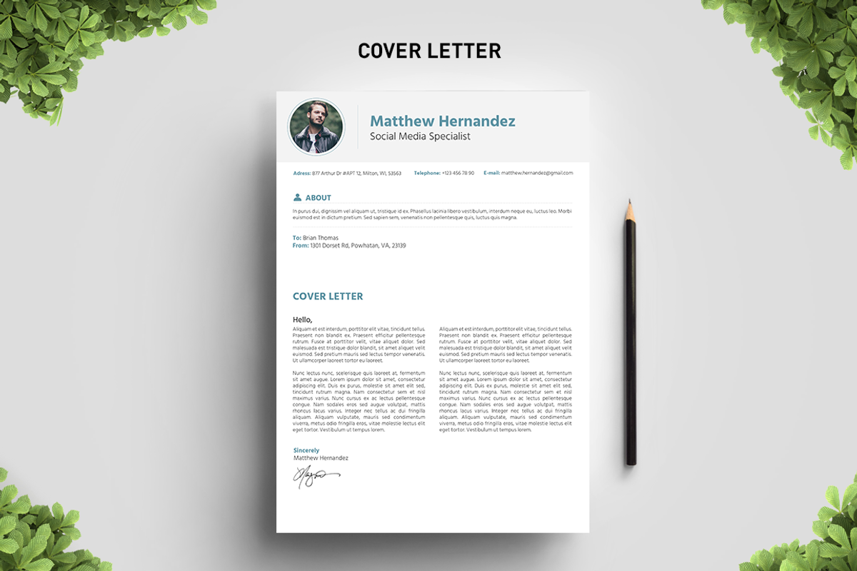 Turquaz Resume Template, a Resume Template by Big Zone Studio (Photo 4 of 4)