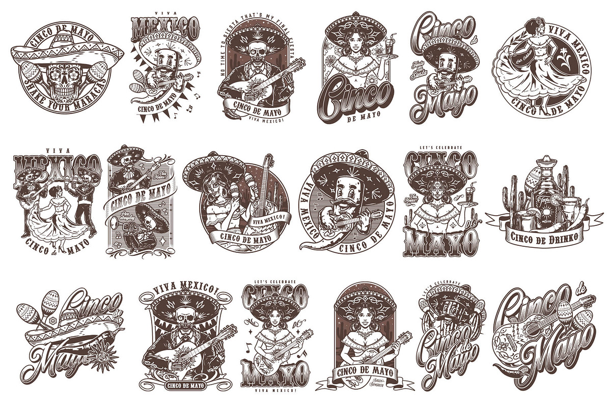 Cinco de Mayo t-shirt designs, a Branding & Logo Template by DGIM studio (Photo 10 of 12)
