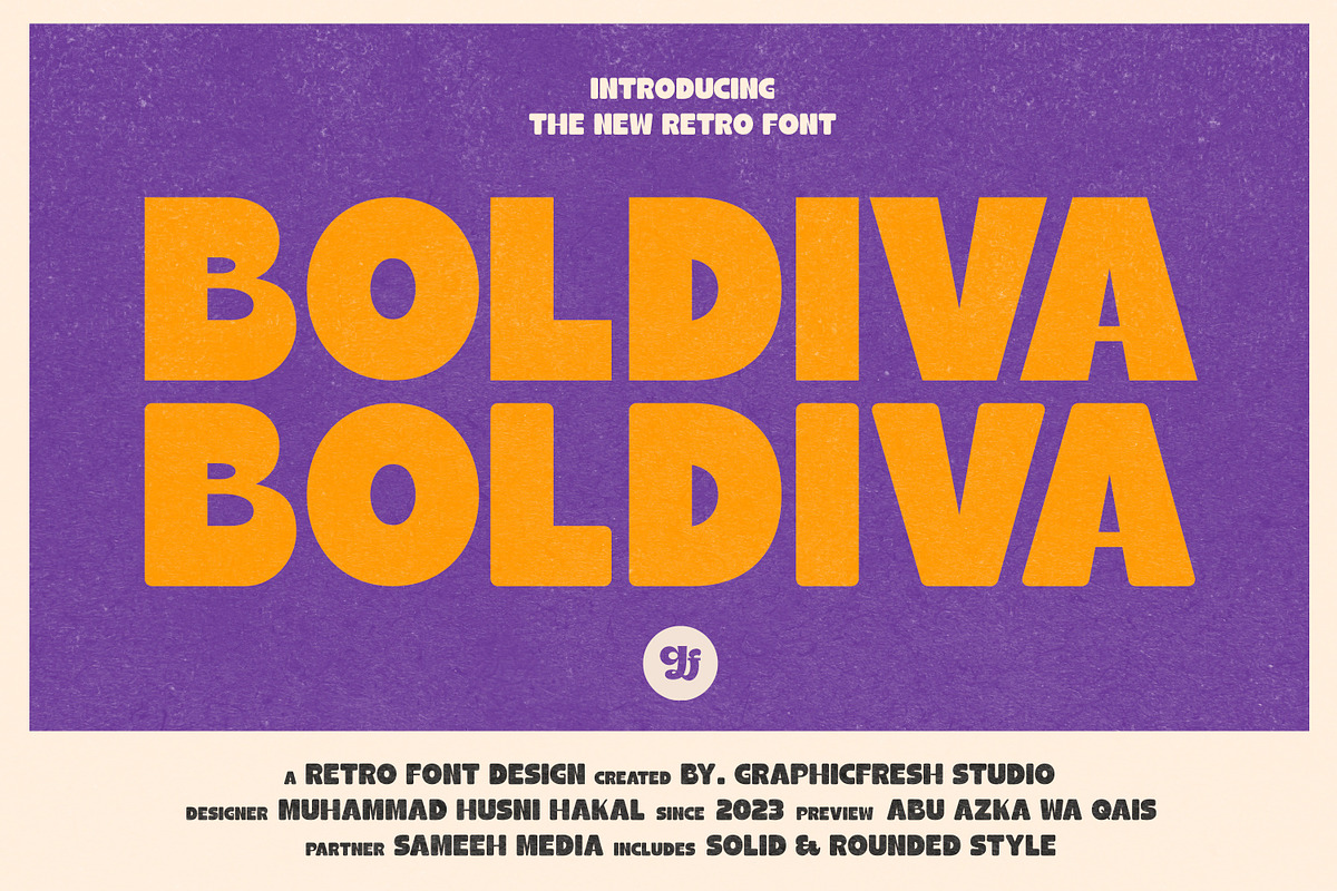 Boldiva Retro Font, a Sans Serif Font by Graphicfresh (Photo 1 of 9)