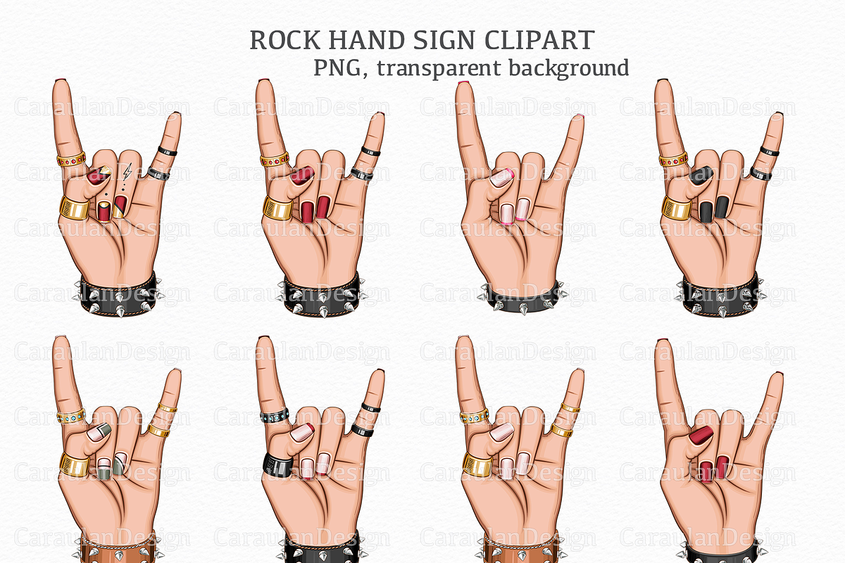 Hand rock sign, devil horns gesture, a Person Illustration by Serghei Caraulan (Photo 2 of 3)