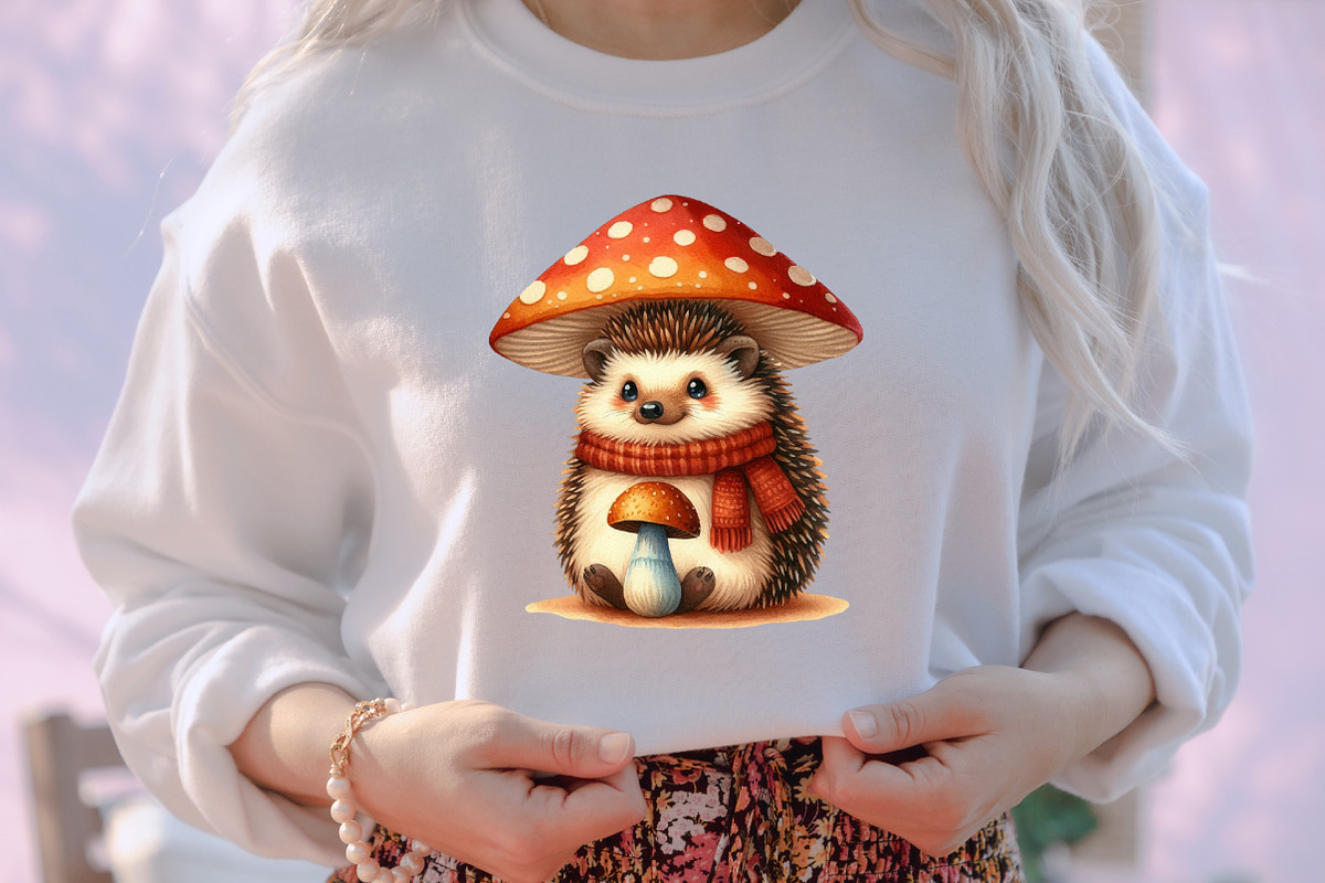 Autumn Hedgehog Clipart, an Illustration by designcity5 (Photo 4 of 5)