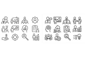 Business and management icons, a Business Photo by ZinetroN