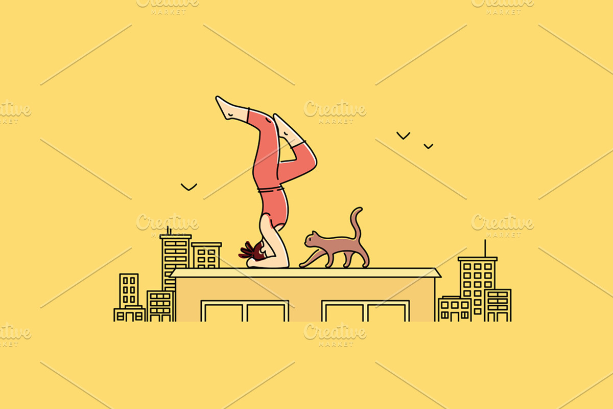 Set of Yoga Practice Illustrations, a Healthcare Illustration by tetiana.svirska (Photo 4 of 6)