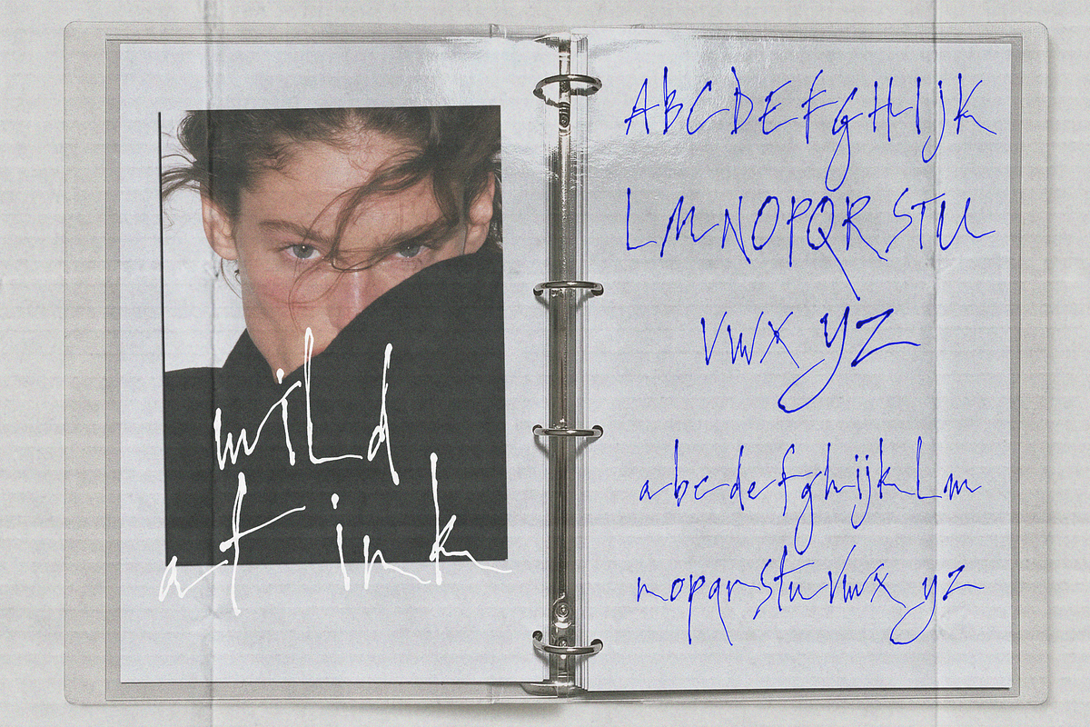 Wild at Ink - Liquid Ink Fonts, a Handwritten Font by Lilithcollageart (Photo 7 of 11)