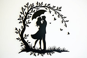 Romantic Couple Holding Umbrella, an Illustration by Amazin_art (Thumbnail 18 of 21)