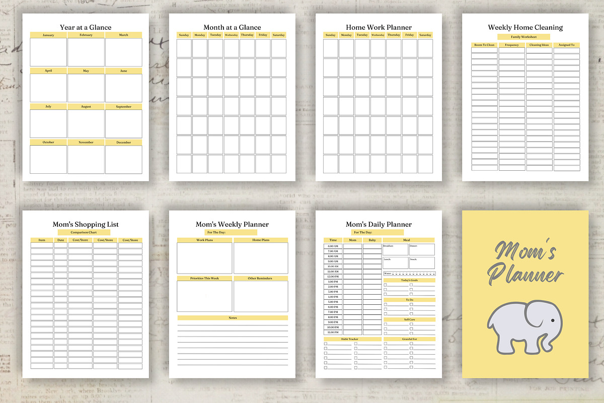 Printable Mom’s Planner, a Stationery Template by Design House (Photo 4 of 8)