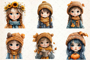 Bewitching Autumn Doll Clipart, an Illustration by Rose Art (Thumbnail 2 of 4)
