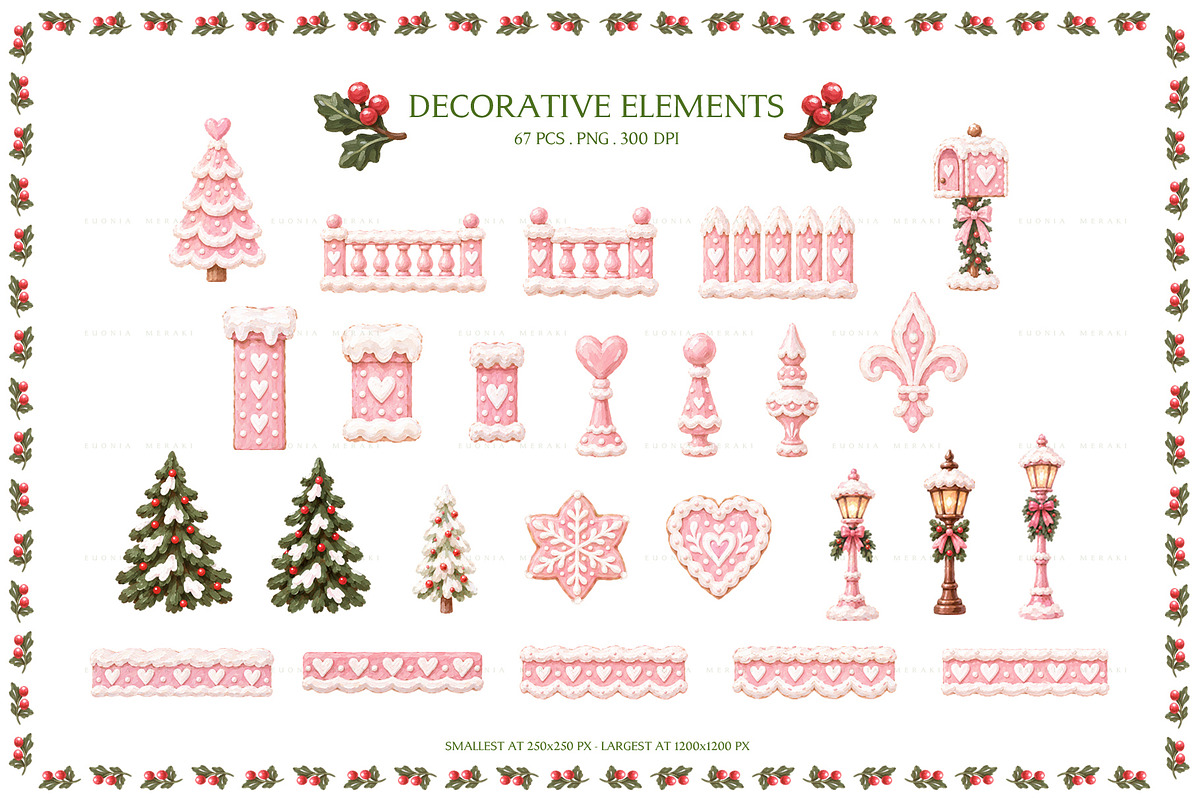 Pink Gingerbread Houses, an Object Graphic by Euonia Meraki (Photo 10 of 15)