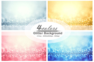 4 Abstract glitter background