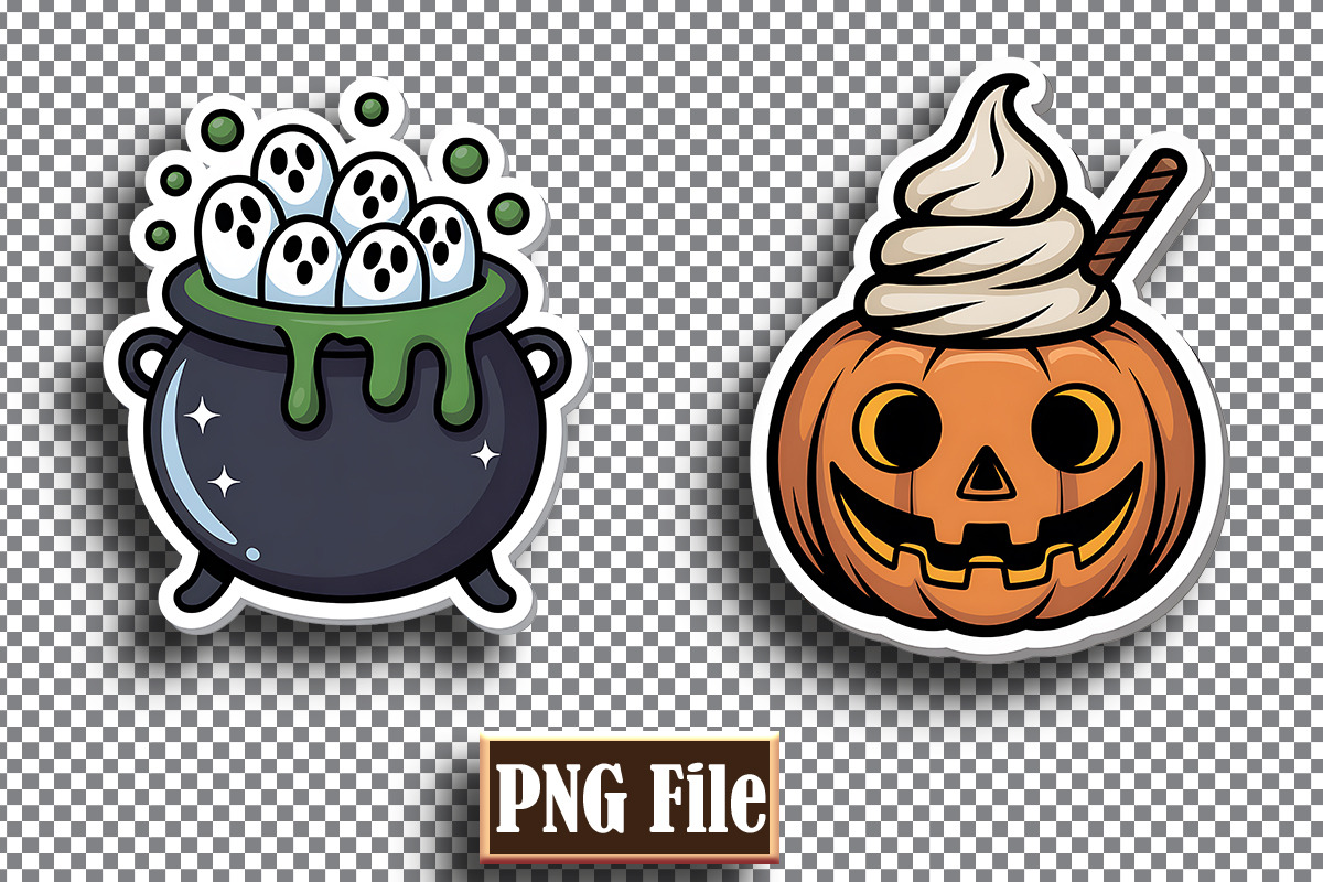 Cute Halloween Stickers Bundle, a Seasonal Illustration by protabsorkar11 (Photo 3 of 6)