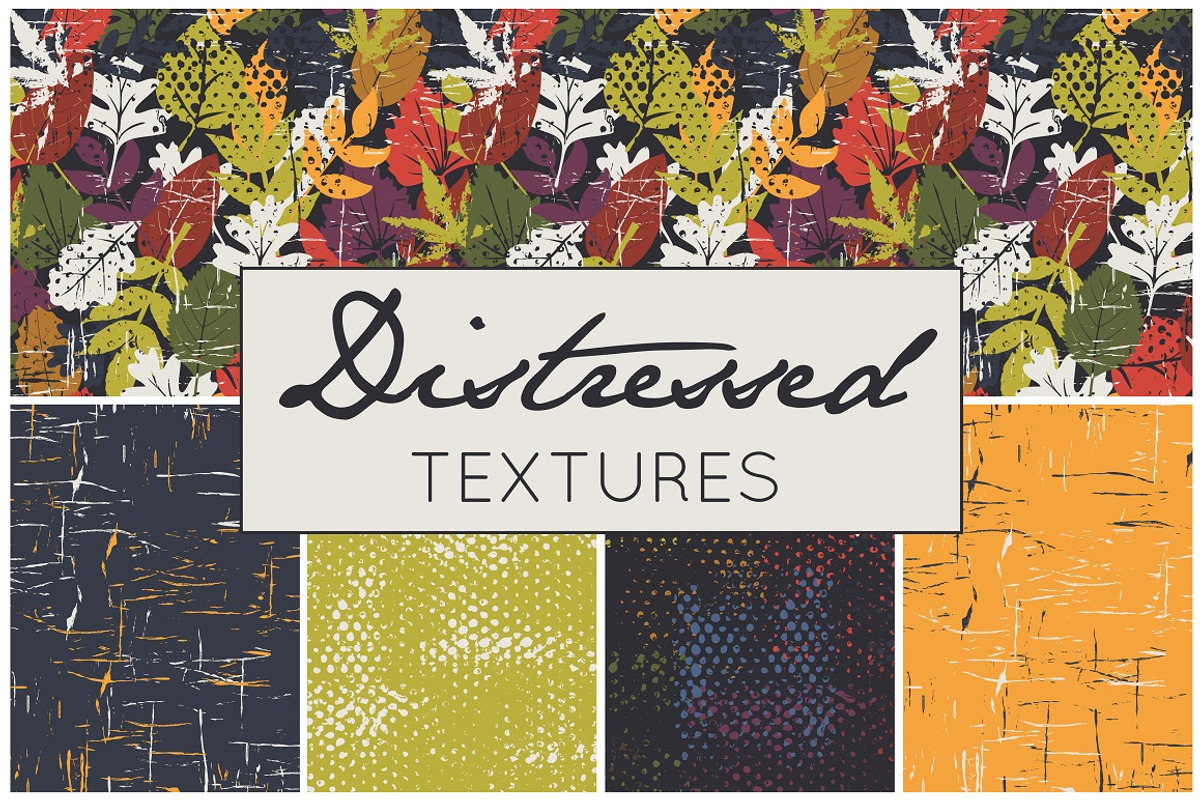 Distressed Fern - Seamless Textures, a Texture Graphic by illuztrate