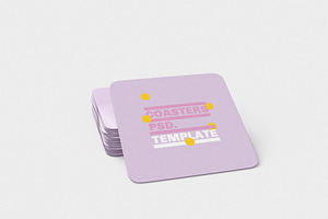 3d Coasters Mockup