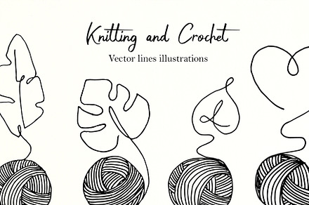 Knitting doodle collection