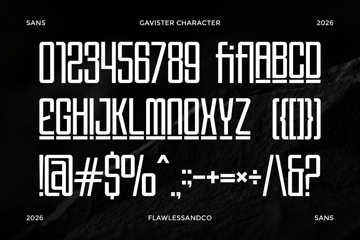 Gavister - Condensed Sans Serif, a Sans Serif Font by Flawless And Co (Photo 9 of 10)