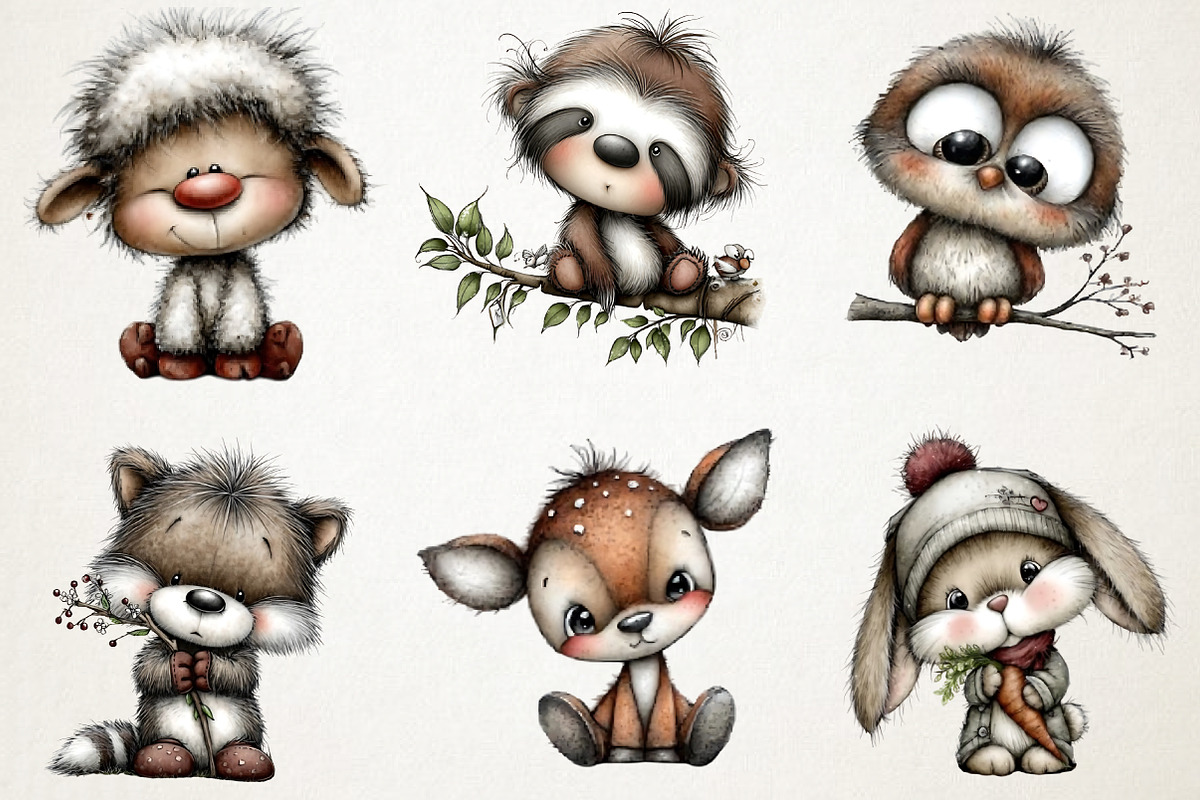 Baby Animal Clipart Bundle, an Illustration by RobertsArt (Photo 6 of 7)