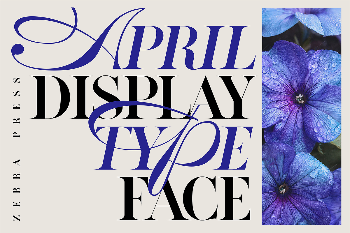 ZP APRIL - Luxury Hybrid Font, a Script Font by Zebra Press (Photo 3 of 13)
