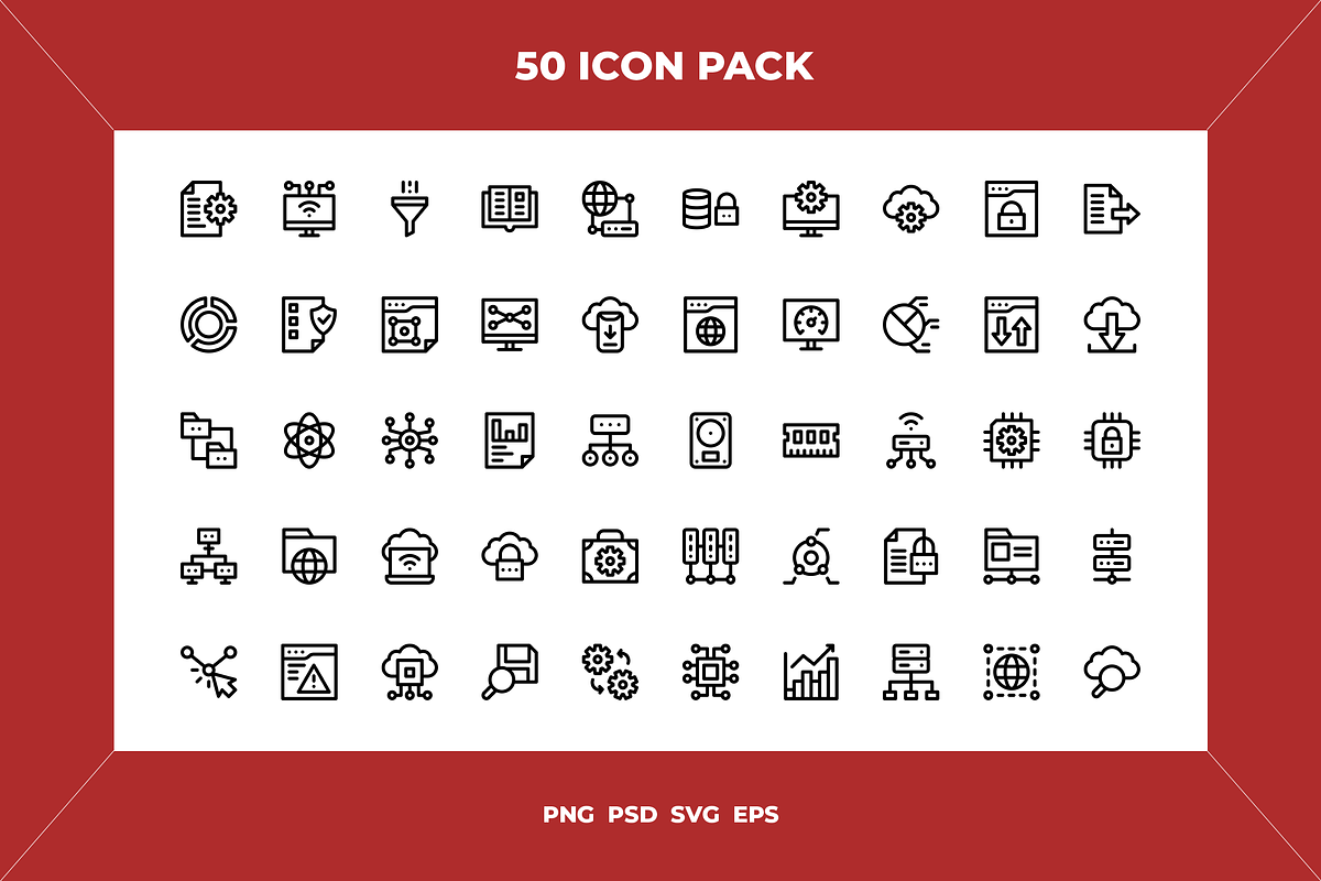 Big data icons, an Outline Icon by Wencory (Photo 1 of 2)