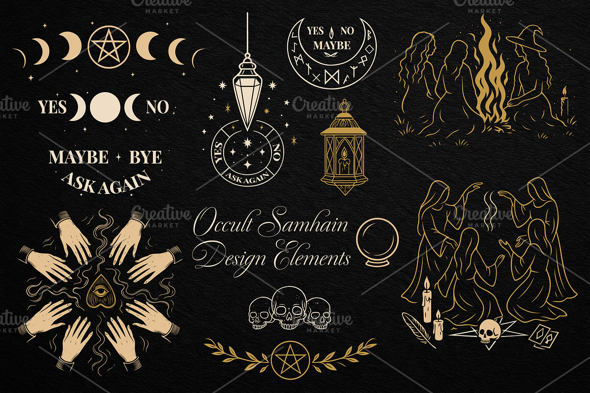 Occult Samhain & Halloween Seance, a Seasonal Illustration by Christine Krahl (Photo 4 of 9)