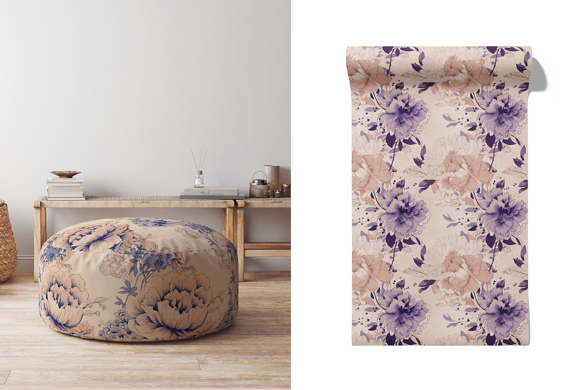 Vintage Ink Floral Patterns, a Pattern Graphic by Ninterints (Photo 14 of 15)