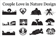 Romantic Couple in Nature Silhouette, a Graphic by Artivon (Thumbnail 13 of 13)